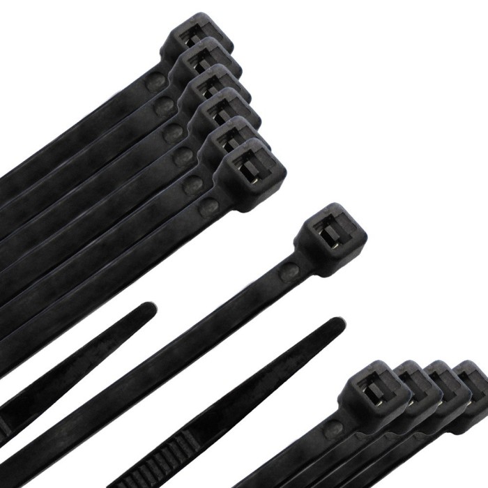 Brida Nylon 100%, Color Negro 2,5 x 100 mm, Bolsa 100 unidades, Abrazadera Plastico, Organizador Cables, Alta Resistencia al por