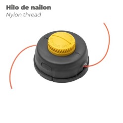 Cabezal Desbrozadora Universal Carga Extensible Con 3 Adaptadores