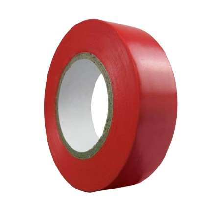 Cinta Aislante 20 m, x 19 mm, Roja Uso doméstico