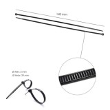 Brida Nylon 100%, Color Negro 3,5 x 140 mm, Bolsa 100 unidades, Abrazadera Plastico, Organizador Cables, Alta Resistencia al por