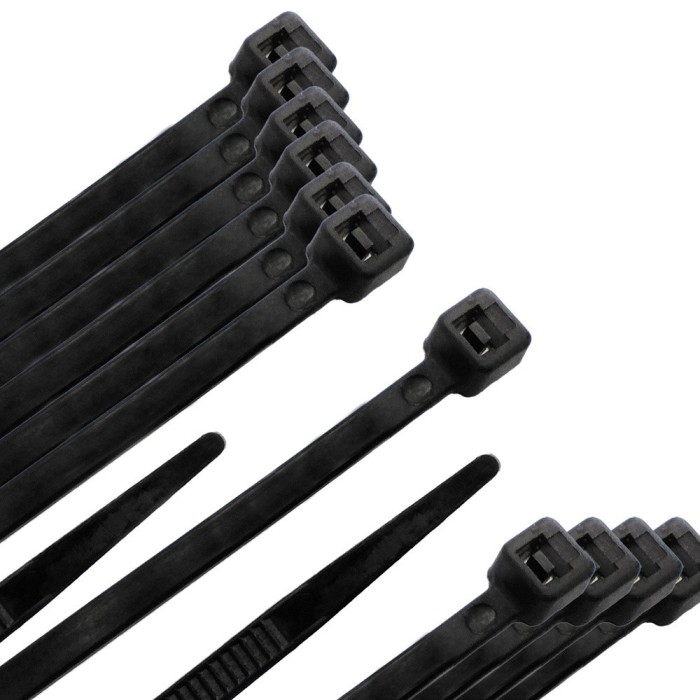 Brida Nylon 100%, Color Negro 3,5 x 280 mm, Bolsa 100 unidades, Abrazadera Plastico, Organizador Cables, Alta Resistencia al por