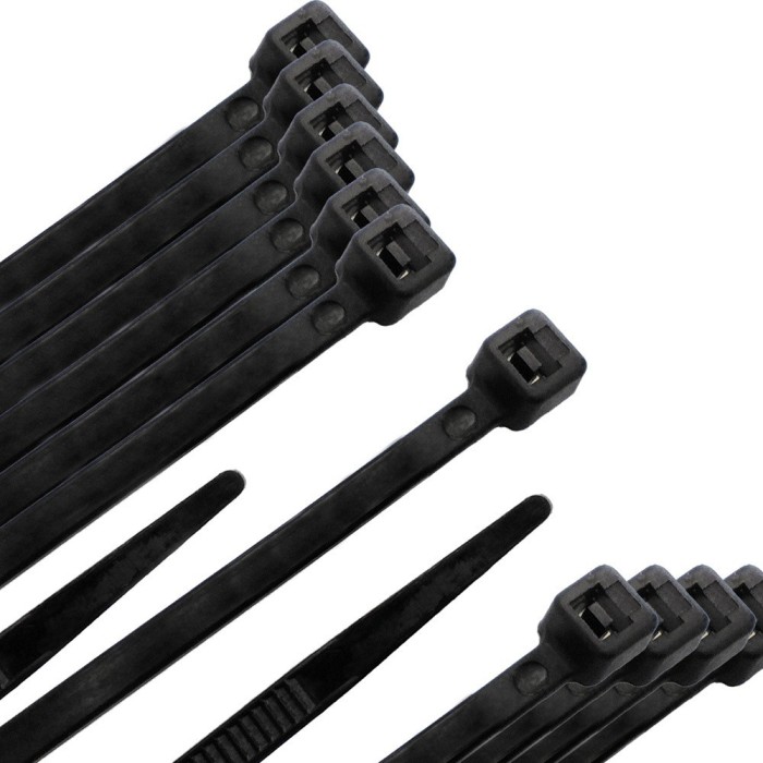 Brida Nylon 100%, Color Negro 4,5 x 200 mm, Bolsa 100 unidades, Abrazadera Plastico, Organizador Cables, Alta Resistencia al por