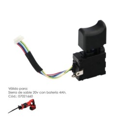 Interruptor Para Sierra De Sable 20 V Con Bateria 4 Ah, Codigo 07021660