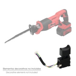 Interruptor Para Sierra De Sable 20 V Con Bateria 4 Ah, Codigo 07021660