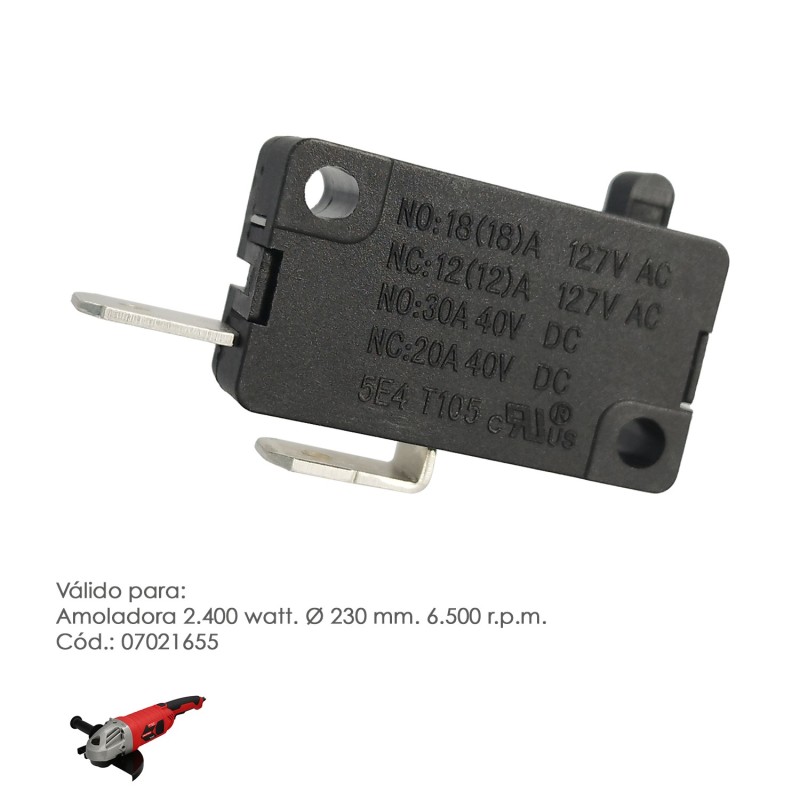 Interruptor Para Amoladora 2,400 Watt, Ø 230 mm, Codigo 07021655