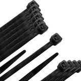 Brida Nylon 100%, Color Negro 4,5 x 360 mm, Bolsa 100 unidades, Abrazadera Plastico, Organizador Cables, Alta Resistencia al por