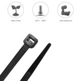 Brida Nylon 100%, Color Negro 4,5 x 360 mm, Bolsa 100 unidades, Abrazadera Plastico, Organizador Cables, Alta Resistencia al por