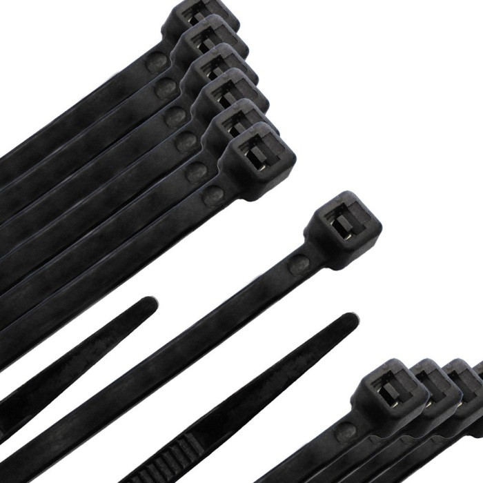 Brida Nylon 100%, Color Negro 7,8 x 540 mm, Bolsa 100 unidades, Abrazadera Plastico, Organizador Cables, Alta Resistencia al por