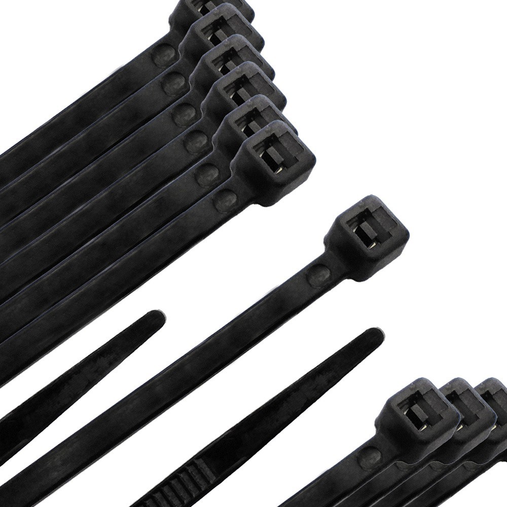 Brida Nylon 100%, Color Negro 9,0 x 780 mm, Bolsa 100 unidades, Abrazadera Plastico, Organizador Cables, Alta Resistencia al por