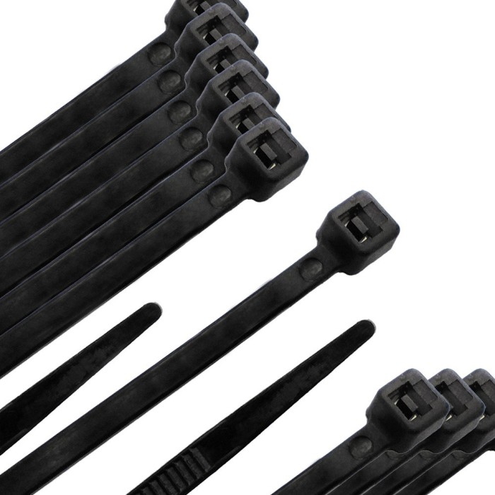 Brida Nylon 100%, Color Negro 9,0 x 780 mm, Bolsa 100 unidades, Abrazadera Plastico, Organizador Cables, Alta Resistencia al por