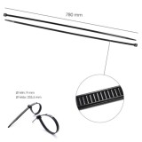 Brida Nylon 100%, Color Negro 9,0 x 780 mm, Bolsa 100 unidades, Abrazadera Plastico, Organizador Cables, Alta Resistencia al por
