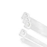 Brida Nylon 100%, Color Blanco / Natural 2,5 x 160 mm, 100 Piezas, Abrazadera Plastico, Organizador Cables, Alta Resistencia al 