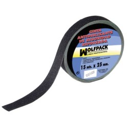 Cinta Antideslizante Negra 15 m, x 25 mm, Uso Doméstico