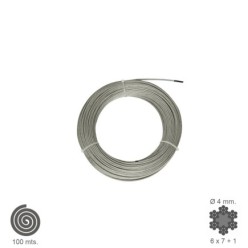 Cable Galvanizado   4 mm, (Rollo 100 Metros) No Elevacion