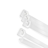 Brida Nylon 100%, Color Blanco / Natural 3,5 x 200 mm, 100 Piezas, Abrazadera Plastico, Organizador Cables, Alta Resistencia al 