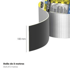 Cinta Butilo-aluminio 100 mm, 5 metros,
