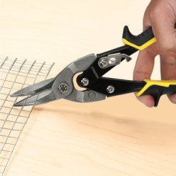 Tijeras Chapa Corte Central 250 mm, Hoja Acero Al Carbono, Mangos Engomados, Con Dientes Serrados, Cortachapa, Tijera Aviacion