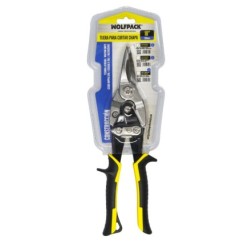 Tijeras Chapa Corte Central 250 mm, Hoja Acero Al Carbono, Mangos Engomados, Con Dientes Serrados, Cortachapa, Tijera Aviacion