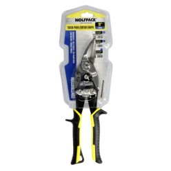 Tijeras Chapa Corte Derechas 250 mm, Hoja Acero Al Carbono, Mangos Engomados, Con Dientes Serrados, Cortachapa, Tijera Aviacion