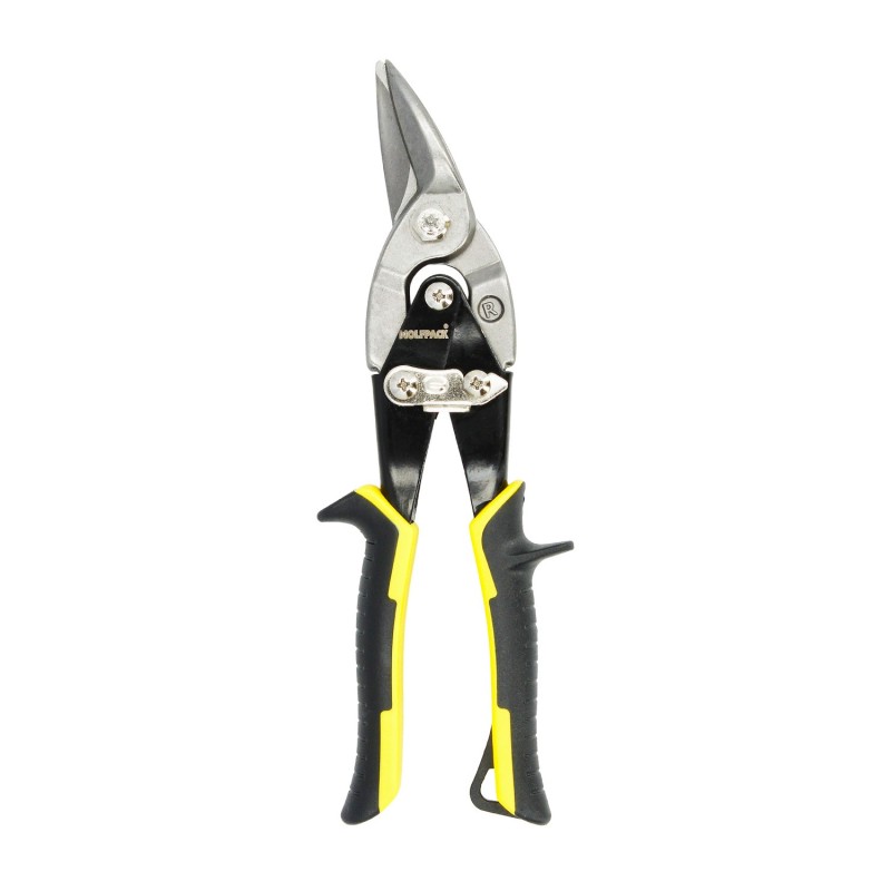 Tijeras Chapa Corte Izquierda 250 mm, Hoja Acero Al Carbono, Mangos Engomados, Con Dientes Serrados, Cortachapa, Tijera Aviacion