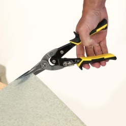 Tijeras Chapa Corte Izquierda 250 mm, Hoja Acero Al Carbono, Mangos Engomados, Con Dientes Serrados, Cortachapa, Tijera Aviacion