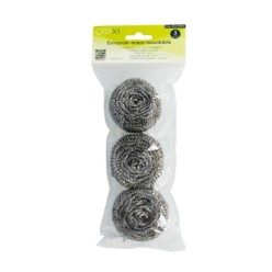 Estropajo Acero Inoxidable  (Pak 3 Pz)