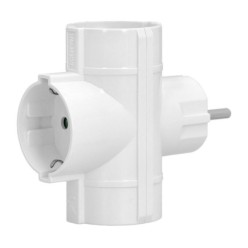Adaptador Triple Schuko 16 A 250 V,