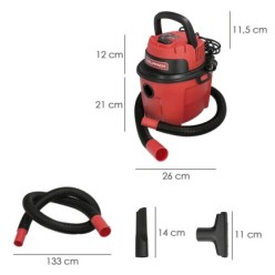 Aspirador Soplador Plástico Agua Y Polvo 10 Litros / 1000 Watt,