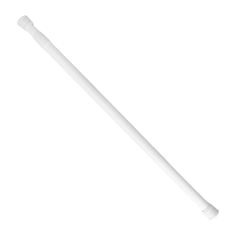 Barra Para  Cortina Ducha Extensible Aluminio Blanco 70 a 125 cm,