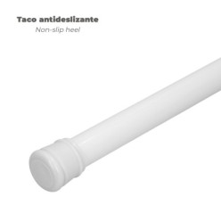 Barra Para  Cortina Ducha Extensible Aluminio Blanco 70 a 125 cm,