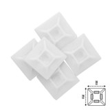 Base Adhesiva Para Bridas 28x28 mm, Blanca Bolsa 100 Unidades al por Mayor | Almacén de Ferretería