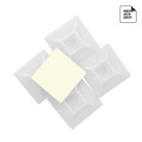 Base Adhesiva Para Bridas 28x28 mm, Blanca Bolsa 100 Unidades al por Mayor | Almacén de Ferretería
