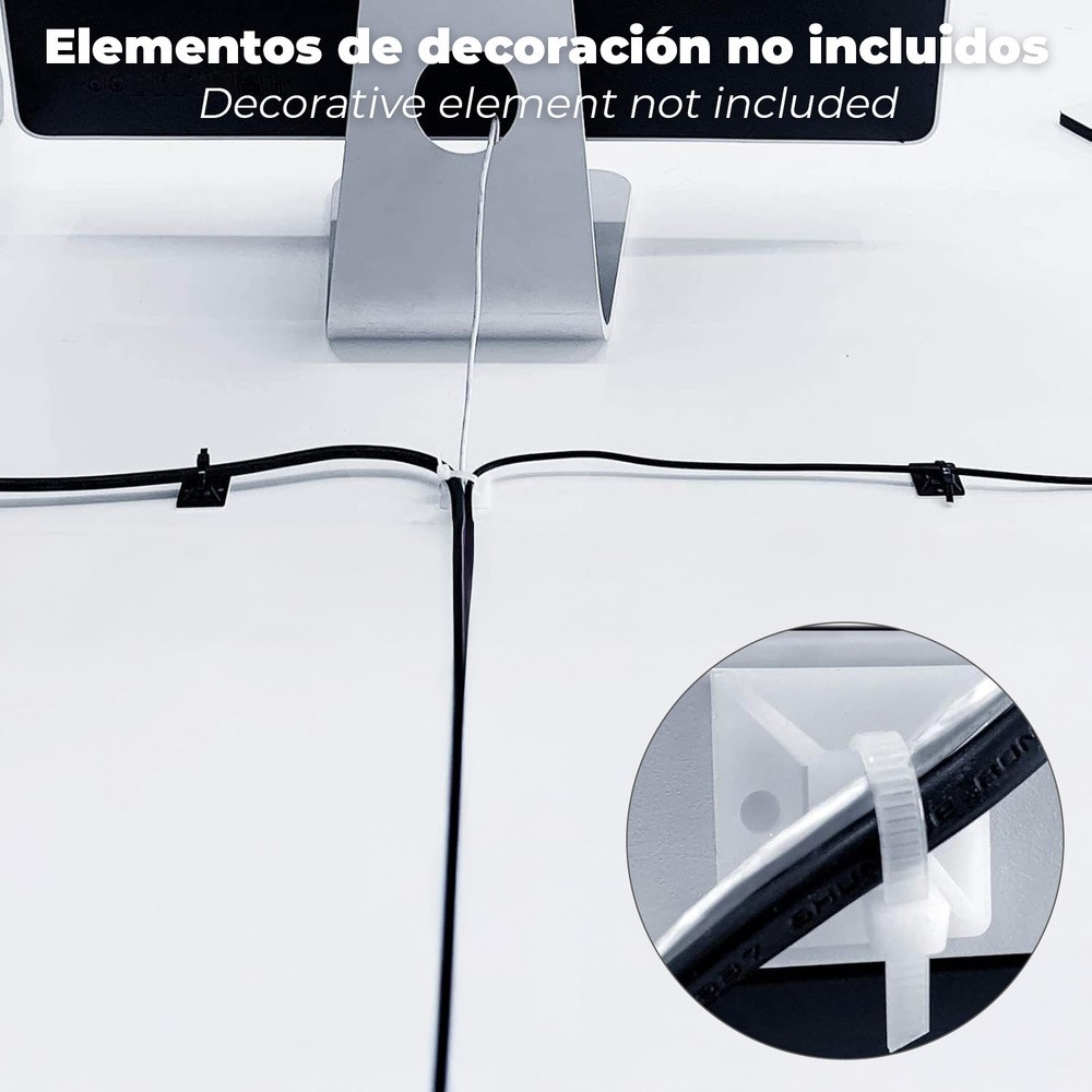 Base Adhesiva Para Bridas 28x28 mm, Blanca Bolsa 100 Unidades al por Mayor | Almacén de Ferretería