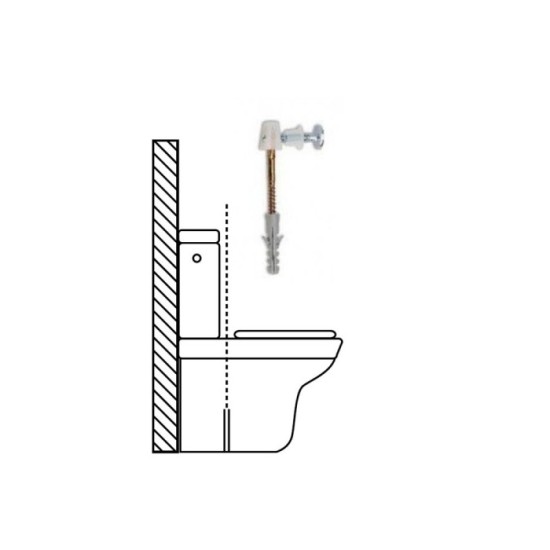 Kit Sanitario Fijación Wc  Horizontal 5x70 mm, (2 Piezas) al por Mayor | Almacén de Ferretería