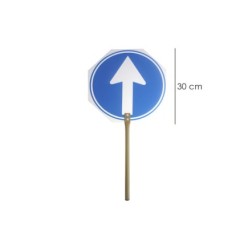 Cartel Paletina Obra Stop - Avance 30 x 30 cm,