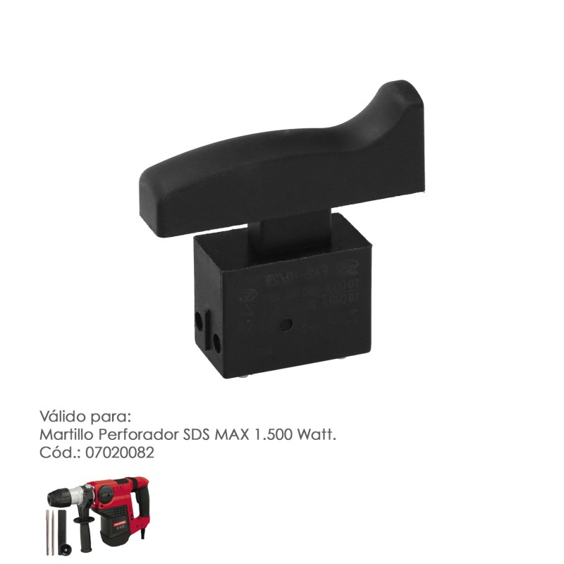 Interruptor Para Martillo SDS Max 1500 Watt, Código 07020082