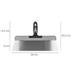 Espatula Acero 380 mm, Mango TPR