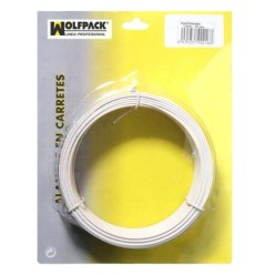 Alambre Plastificado 1,2 mm, Blanco (Rollo 50 metros)
