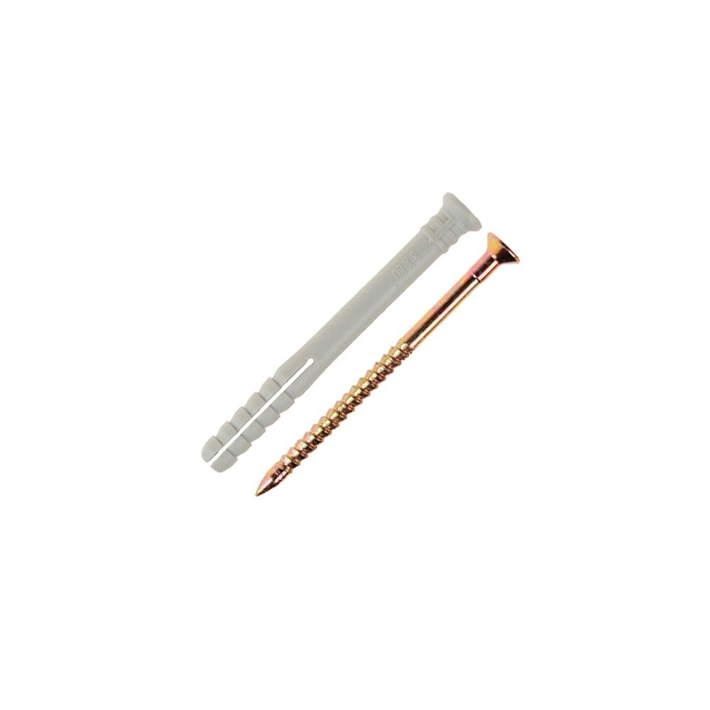 Taco Clavo Con Tirafondo MN/106/ 8x 60 mm, (Caja de 100 piezas) al por Mayor | Almacén de Ferretería