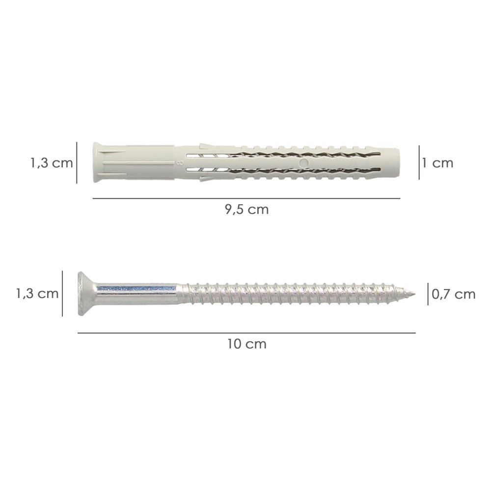 Taco NC-PS Con Tirafondo Torx 40 10 x 100 mm, (Caja De 50 Piezas) al por Mayor | Almacén de Ferretería