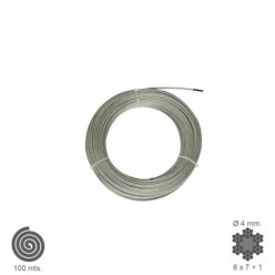 Cable Galvanizado   4  mm, (Rollo 100 Metros) No Elevacion