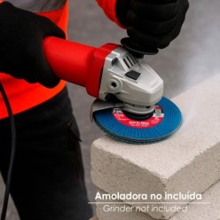 Disco Laminas Lija Circonio Inox - Plus 115x22 mm, grano 40