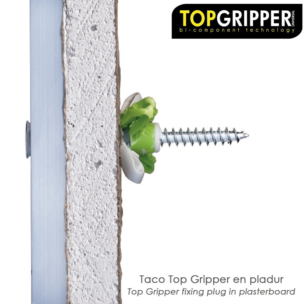 Taco Topgripper Bimaterial Ø 8 mm, (Caja 100 unidades) Taco Anclaje Universal, Taco Hormigon, Taco Pladur, Taco Ladrillo al por 