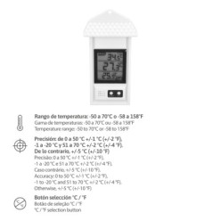 Termometro Digital Interiores / Exteriores Con Indicador De Temperatura Maxima y Minima