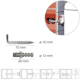 Kit Sanitario Alcayata Con Taco Expansión Ø 12 x 60 mm, Fijación Calentadores / Termos De Agua al por Mayor | Almacén de Ferrete