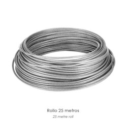 Cable Galvanizado   3 mm, (Rollo 25 Metros) No Elevacion