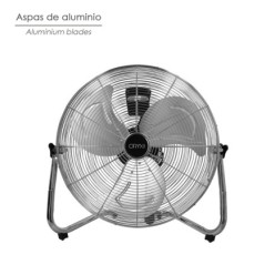 Ventilador Suelo Cromado 120 Watt Ø50 cm,