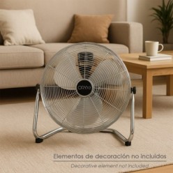 Ventilador Suelo Cromado 120 Watt Ø50 cm,