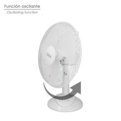 Ventilador Sobremesa Blanco 45 Watt 3 Velocidades,