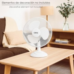 Ventilador Sobremesa Blanco 45 Watt 3 Velocidades,